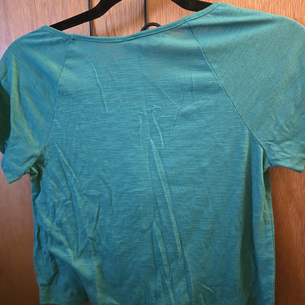 Xhilaration Jade Green Crochet-Panel Crop Top - Picture 4 of 4